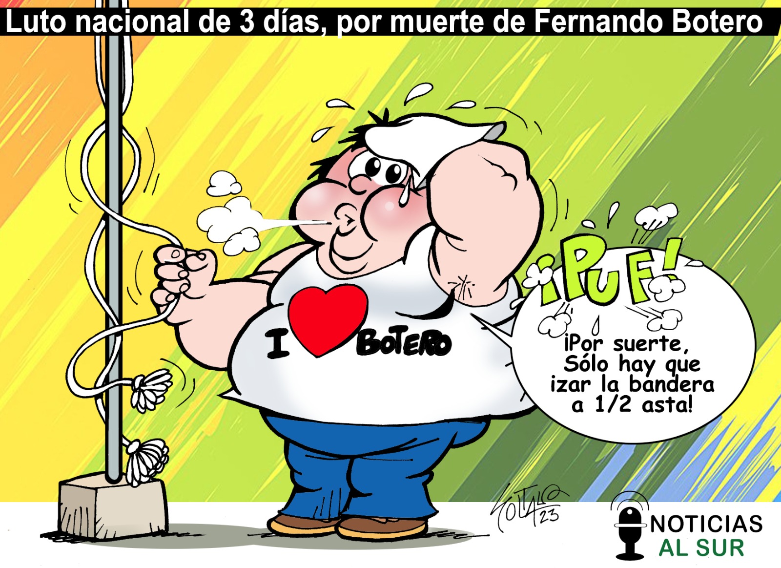 Luto nacional de 3 días, por muerte de Fernando Botero