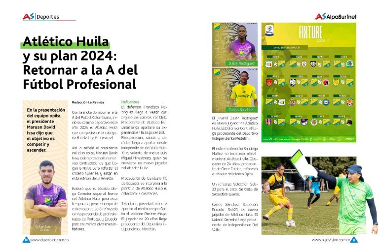 Atlético Huila 2024: Retornar a la A del Fútbol Profesional