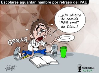 Escolares aguantan hambre por retraso del PAE